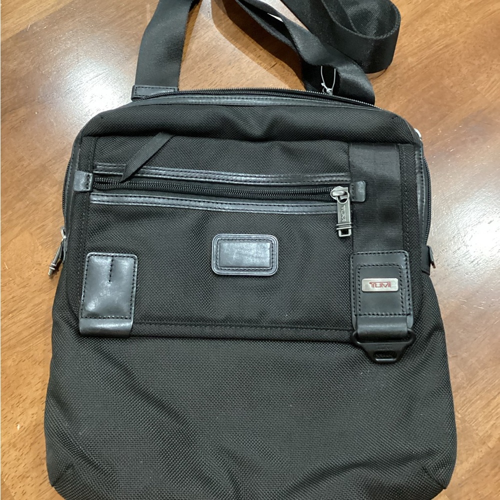 Tumi Black Messenger Bag for Men